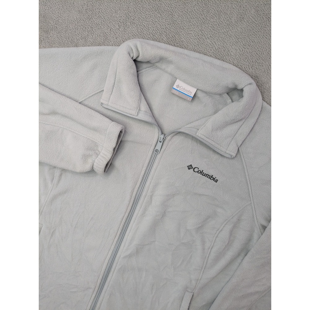Columbia Women's Fleece Jacket Full Zip Size Large Light Mint Green Outdoor